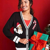 Стильний святковий новорічний кардиган, esmsrs, розмір евро м 40-42