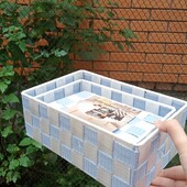 Набор корзинок из 3 шт( цвет голубой)