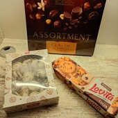 Фото Цукерки Roshen Assortment classic чорний шоколад, 154г + печиво