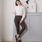 ♕ Сучасні жіночі штани стрейч, в клітинку від Tchibo,розмір наш 46-48(40 євро)