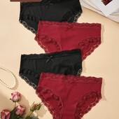 Лот-4шт. Набір ніжних еластичних трусиків з мереживом XL