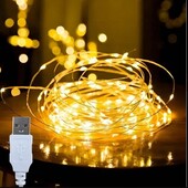 ❣️ 10 метрів ❣️100 Led❣️ Світлодіодна гірлянда- USB 100 led 10 м колір теплий білий