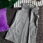 Женская жилетка в клетку костюмка