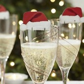 Рождественское украшение на бокалы