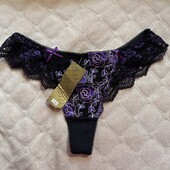 Жіночі мереживні трусики-стрінги Anna, чорні S