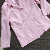 ХЛ рожевий подовжений піджак двубортний