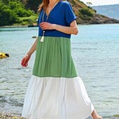 Женское платье/сарафан макси -жатка с воланоми.