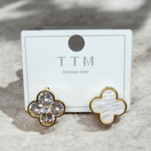 Сережки двухсторонні медсплав клевер конюшина