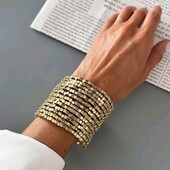 Браслет манжет багатошаровий, яскравий, спіральний, спіраль, тренд, глітер