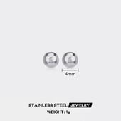 Сережки нержавіюча сталь 4мм