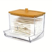 Контейнер для ватних паличок кришка бамбук