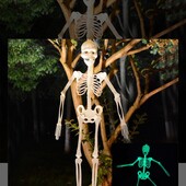 Скелет фосфорный подвесной 33 см светится в темноте - декорация .1шт.