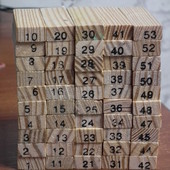 Деревяная джанга с цыфрами