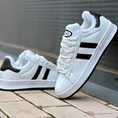 Шкіряні зимові чоловічі кросівки білі