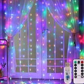 Гирлянда штора 2*2 метра.с пультом на крючках