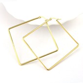 Сережки нержавіюча сталь позолота