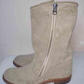 короткі чобітки з натуральної замші 38р.