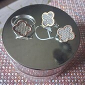 Набор серьги+кольцо серебо+золото