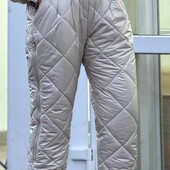 Жіночі зимові дуті стьобані штани на синтепоні.