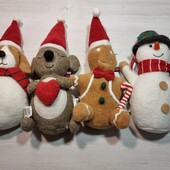 Фетрова новорічна іграшка , сніговик , коала , собачка , пряник , одна на вибір