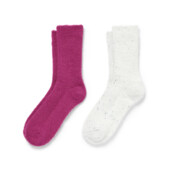 ♕ Чудові теплі плюшеві шкарпетки з фасонної пряжі від Tchibo(Німеччина) розмір 35-38,білий