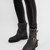 Зимние кожаные ботинки на меху