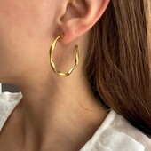 Сережки нержавіюча сталь позолота