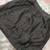 Чорна міні спідничка з еко шкіри