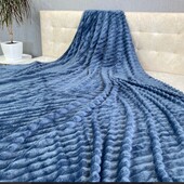 ❤️Королевский велюровый. шарпей синий. полоска 5 см!!!❤️ 200х220