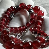 Красивая новинка!Шикарные бусы ,Рубин,длина 45 см