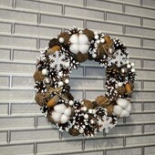 Новорічний різдвяний віночок. Ручна робота