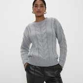 Обʼємний светр з кабельним візерунком від Dorothy Perkins, розмір М.