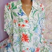 Чудова Блуза Сорочка. Натуральна тканина. Обг 124