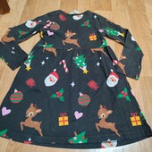 Сукня з новорічним принтом новорічна