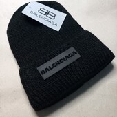 ✨ ✅ Зимова жіноча шапка з логотипом баленсіага Balenciaga на флісі