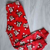 Disney брендовые теплые велюровые штанишки на девочку рост 116/ 122 см