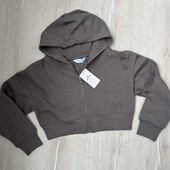 Primark.Худі утеплене .укорочене з капюшоном на замочку для дівчинки 128(7-8 р)