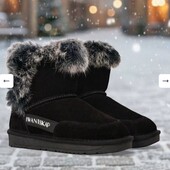 Красивые угги Натур.кожа+плотный мех 33,34,35,36,37р