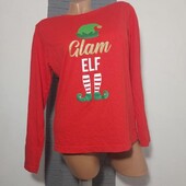 Кофта трикотаж для дома,для сна.Новорічний принт