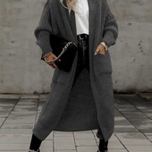 Довгий вʼязаний кардиган❤️