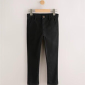 Дитячі вузькі стрейчеві штани-чінос на хлопчика next, чорні 122 см