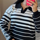 Женский свитер поло оверсайз
