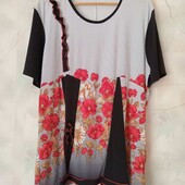 Яскрава туніка на пишні форми. Розмір наш 56/58/60