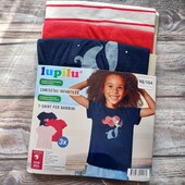 Футболки 3 шт дівч.Lupilu 98/104