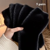 3пары носочков тёплые ,мягенькие,пушистые. цвет: чёрный