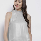 Сріблястий святковий топ❤️