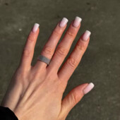 Каблучка Stainless Steel нержавіюча сталь в сріблі розмір 17