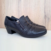 Німецькі шкіряні черевики, чорні ботильйони, демі туфлі осінь весна, р. 37.5