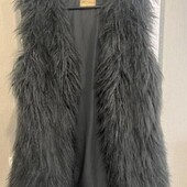 Продам хутряний сірий жилет