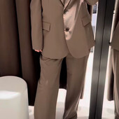 Коричневі прямі штани zara xxl - ХXXL